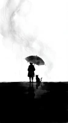 B&W Illustration wallpaper thumbnail