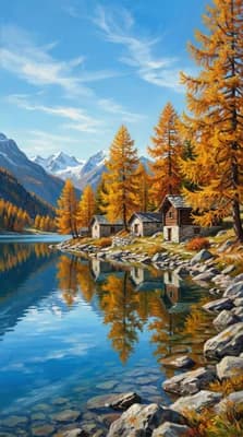 Autumn Mountain Retreat wallpaper thumbnail