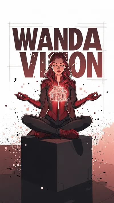 WandaVision Comic Art wallpaper thumbnail