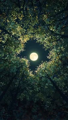 Moonlit Forest Canopy wallpaper thumbnail