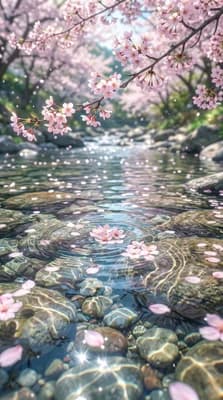 Blooming River Serenity wallpaper thumbnail