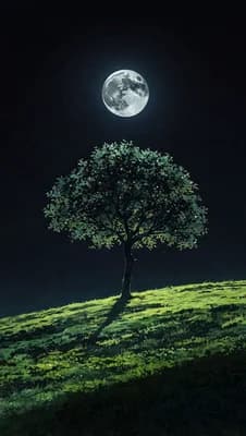 Moonlit Tree Hill wallpaper thumbnail