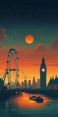 London Sunset River wallpaper thumbnail