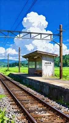 Rural Train Stop wallpaper thumbnail