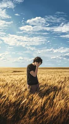 Lonely Field Moment wallpaper thumbnail