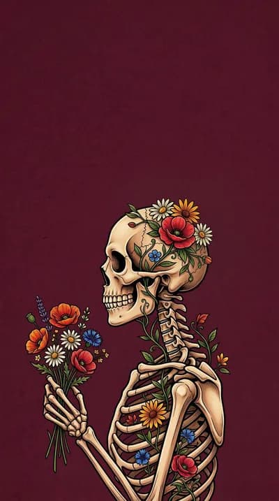 Blooming Skeleton wallpaper thumbnail