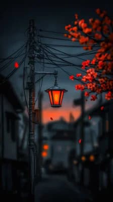 Neon Alley Lantern wallpaper thumbnail