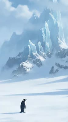 Lonely Penguin Walk wallpaper thumbnail