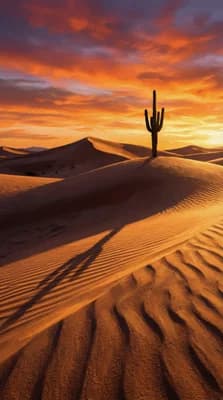 Desert Sunset Oasis wallpaper thumbnail