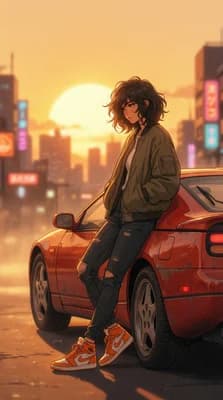 Sunset City Drive wallpaper thumbnail