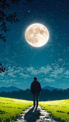 Moonlit Night Walk wallpaper thumbnail