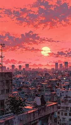 City Sunset Love wallpaper thumbnail