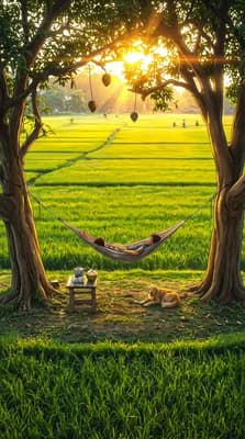 Peaceful Green Oasis wallpaper thumbnail