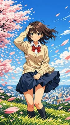 Cherry Blossom Girl wallpaper thumbnail