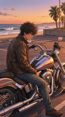 Coastal Rider Sunset wallpaper thumbnail