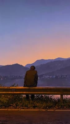 Man At Dusk wallpaper thumbnail