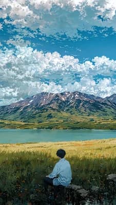 Mountain Lake Serenity wallpaper thumbnail