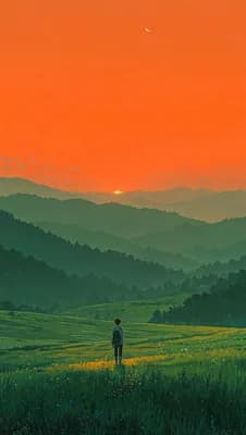 Golden Hour Wanderer wallpaper thumbnail