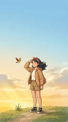 Sunset Girl wallpaper thumbnail