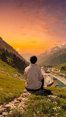 Sunset Mountain Serenity wallpaper thumbnail