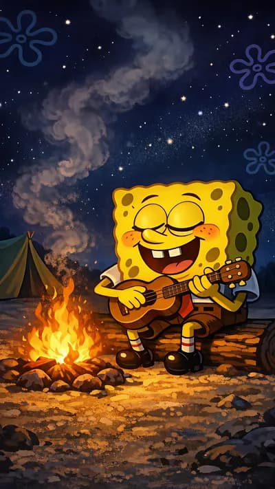 SpongeBob's Nighttime Serenade wallpaper thumbnail