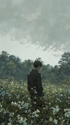 Man In Bloom Field wallpaper thumbnail