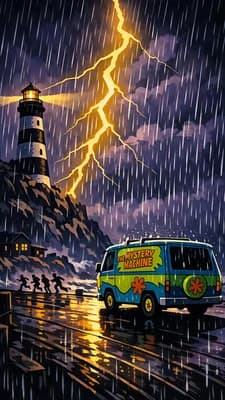Mystery Machine in the Storm wallpaper thumbnail