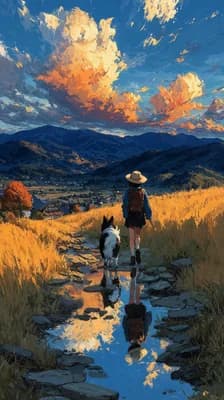 Golden Hour Hike wallpaper thumbnail