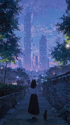 City Night Walk wallpaper thumbnail