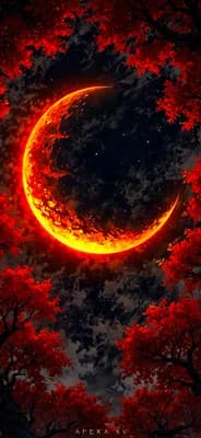 Neon Crescent Forest wallpaper thumbnail