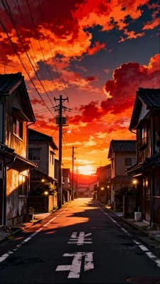 Japanese houses wallpaper thumbnail