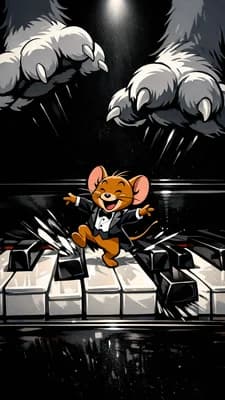Mouse On Piano wallpaper thumbnail